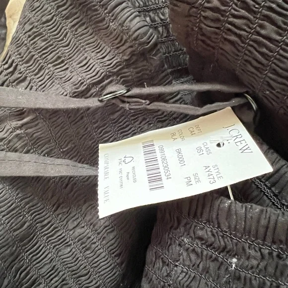 J. Crew Black, petite Midi Dress with spaghetti straps. - Picture 3 of 4